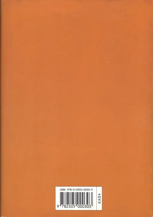 Verso de l'album Journal d'une disparition