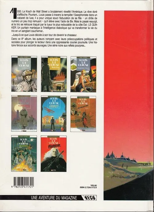 Verso de l'album Louis la Guigne Tome 8 Fureur