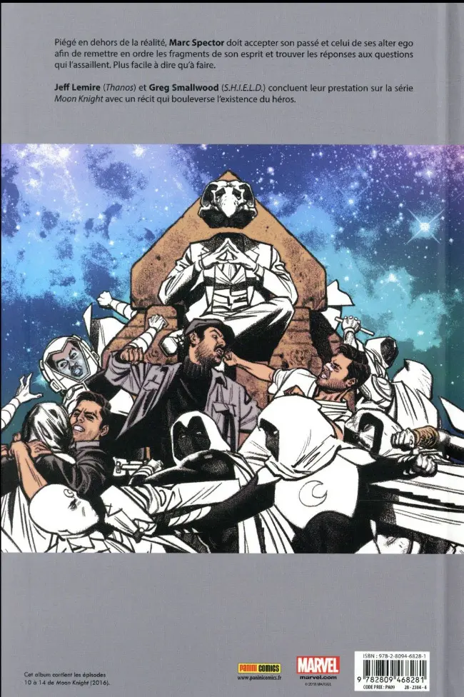 Verso de l'album Moon Knight Tome 3 Naissance et mort