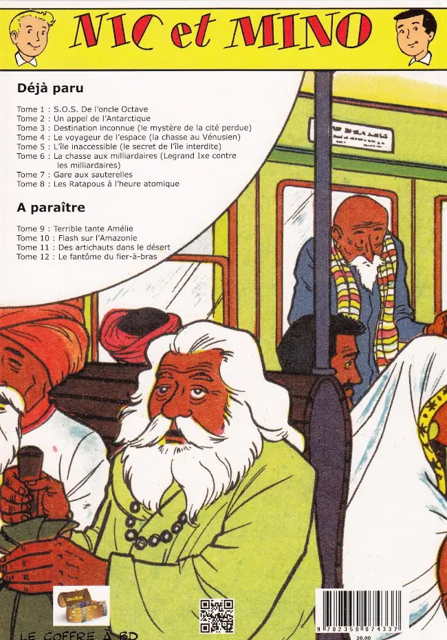Verso de l'album Nic et Mino Le Coffre à BD Tome 7 Gare aux sauterelles