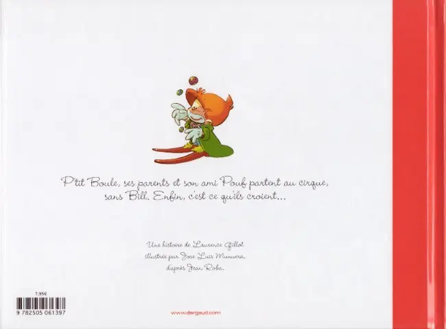 Verso de l'album P'tit Boule & Bill Tome 6 Au cirque