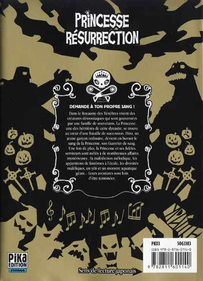 Verso de l'album Princesse résurrection 7
