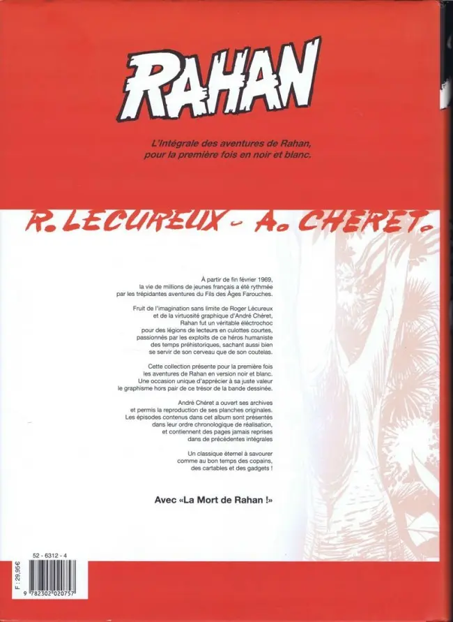 Verso de l'album Rahan Intégrale noir et blanc Tome 6