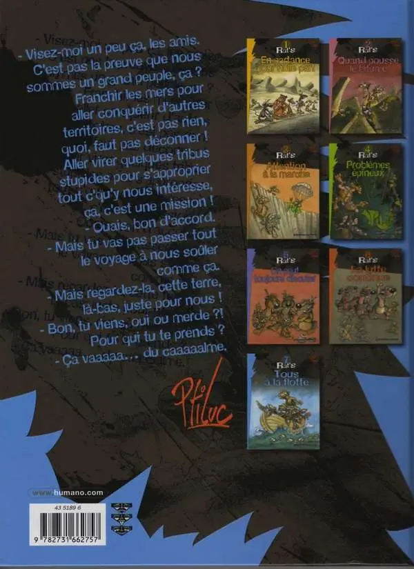 Verso de l'album Rat's Tome 7 Tous à la flotte