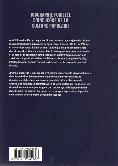 Verso de l'album André le Géant