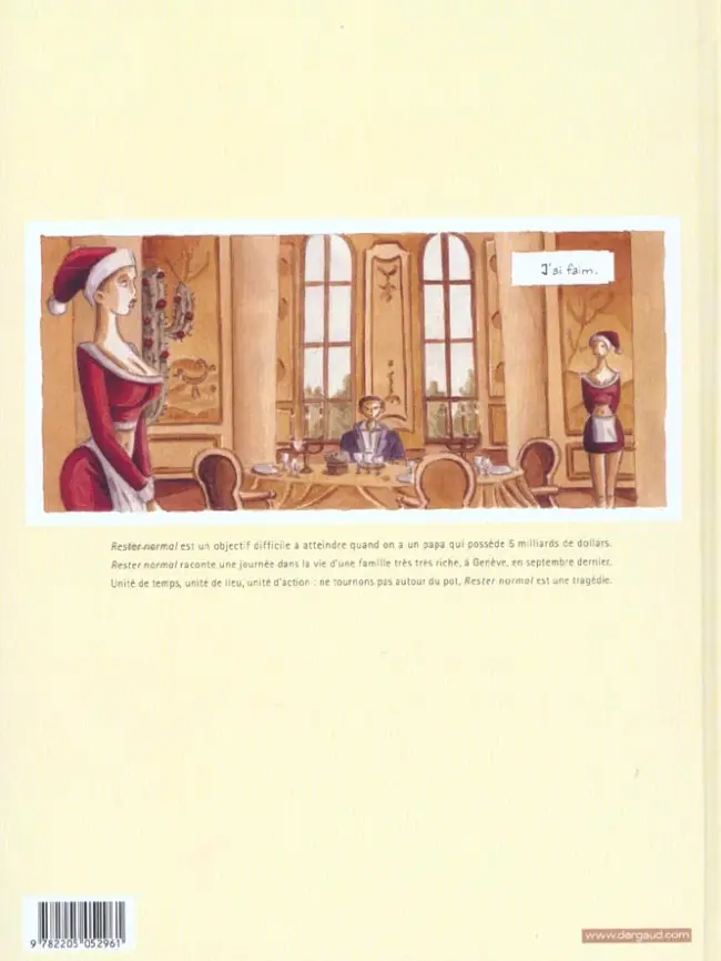 Verso de l'album Rester normal Tome 1