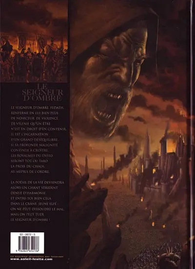 Verso de l'album Le Seigneur d'ombre Tome 1 Le grimoire d'Haleth