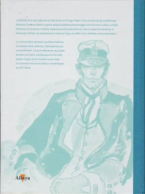 Verso de l'album Tout Pratt Tome 1 Corto Maltese - La Ballade de la mer salée - 1re partie
