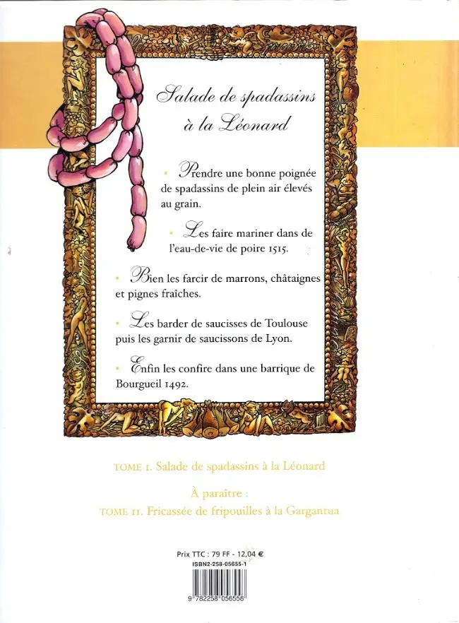 Verso de l'album Les truculentes aventures de Rabelais Tome 1 Salade de spadassins à la Léonard
