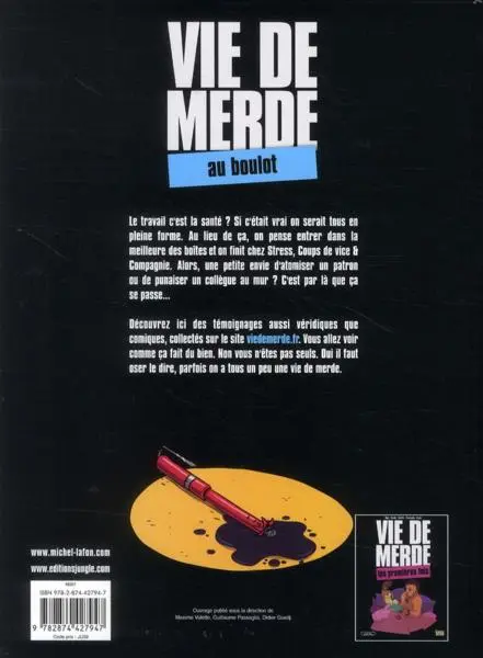 Verso de l'album Vie de merde Tome 2 Au boulot
