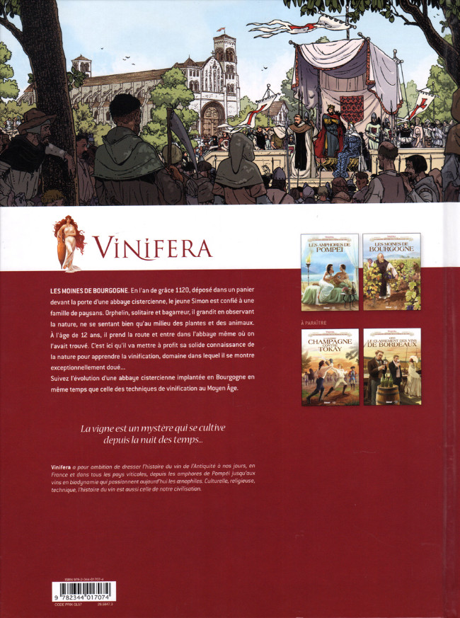 Verso de l'album Vinifera Tome 2 Les moines de Bourgogne