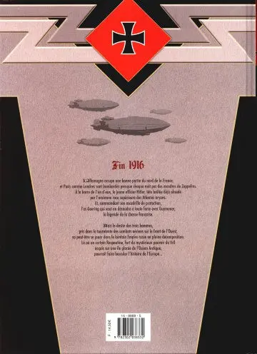 Verso de l'album Zeppelin's War Tome 1 Les Raiders de la nuit