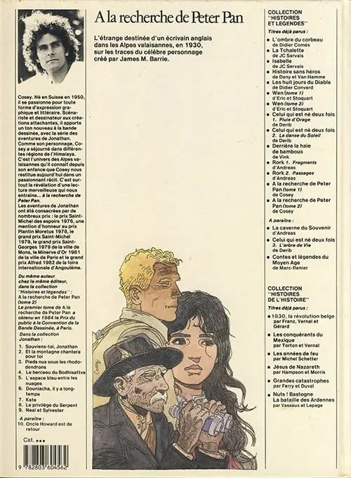 Verso de l'album A la recherche de Peter Pan Tome 1