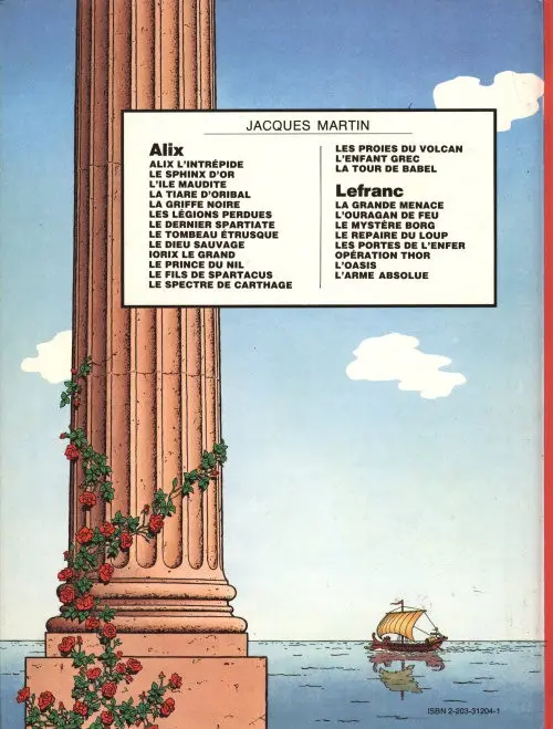 Verso de l'album Alix Tome 7 Le Dernier Spartiate