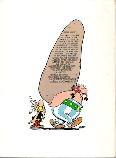 Verso de l'album Astérix Tome 2 La serpe d'or