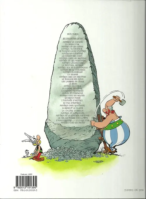 Verso de l'album Astérix Tome 7 Le combat des chefs