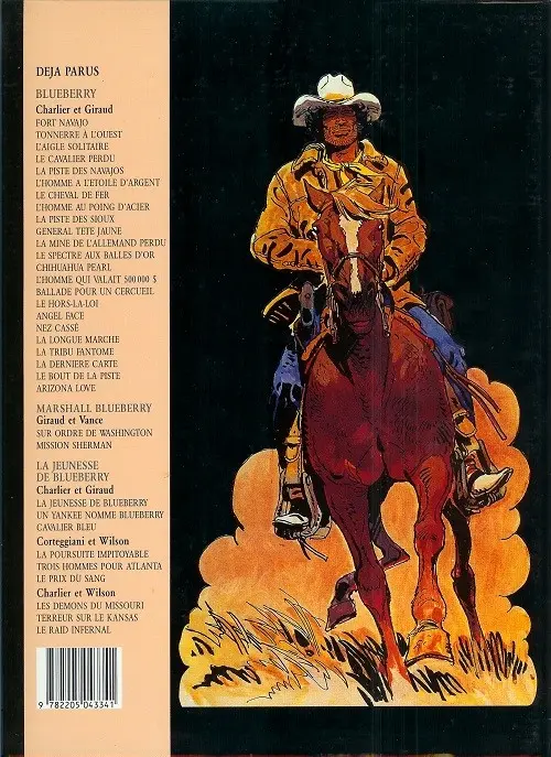 Verso de l'album Blueberry Tome 6 L'homme à l'étoile d'argent