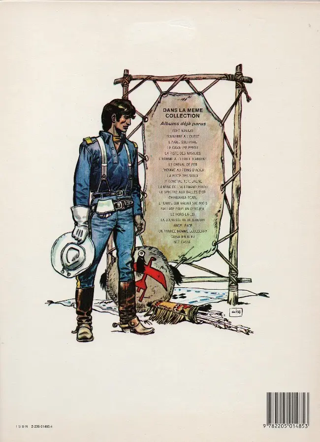 Verso de l'album La Jeunesse de Blueberry Tome 2 Un yankee nommé Blueberry