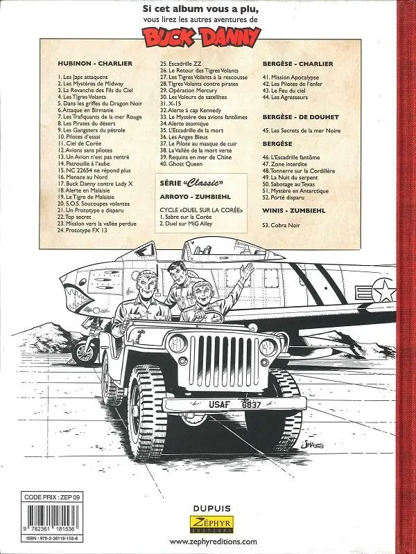 Verso de l'album Buck Danny «Classic» Tome 2 Duel sur Mig Alley