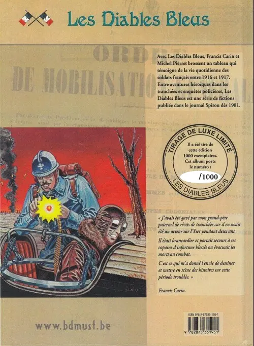 Verso de l'album Les Diables bleus
