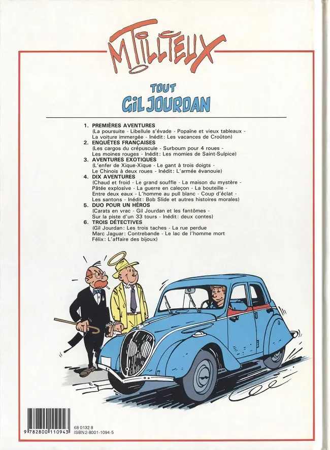 Verso de l'album Gil Jourdan Tout Gil Jourdan Tome 1 Premières aventures