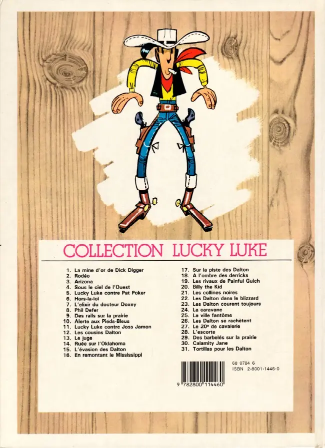 Verso de l'album Lucky Luke Tome 6 Hors-la-loi