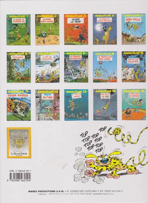 Verso de l'album Marsupilami Tome 2 Le bébé du bout du monde