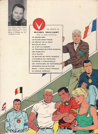 Verso de l'album Michel Vaillant Tome 1 Le grand défi