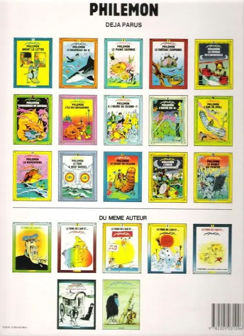 Verso de l'album Philémon Tome 8 Philémon à l'heure du second T
