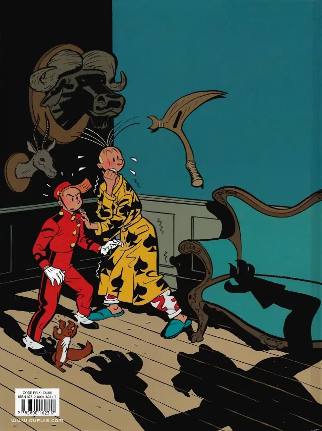 Verso de l'album Spirou et Fantasio - Une aventure de... / Le Spirou de... Tome 7 La Femme-léopard