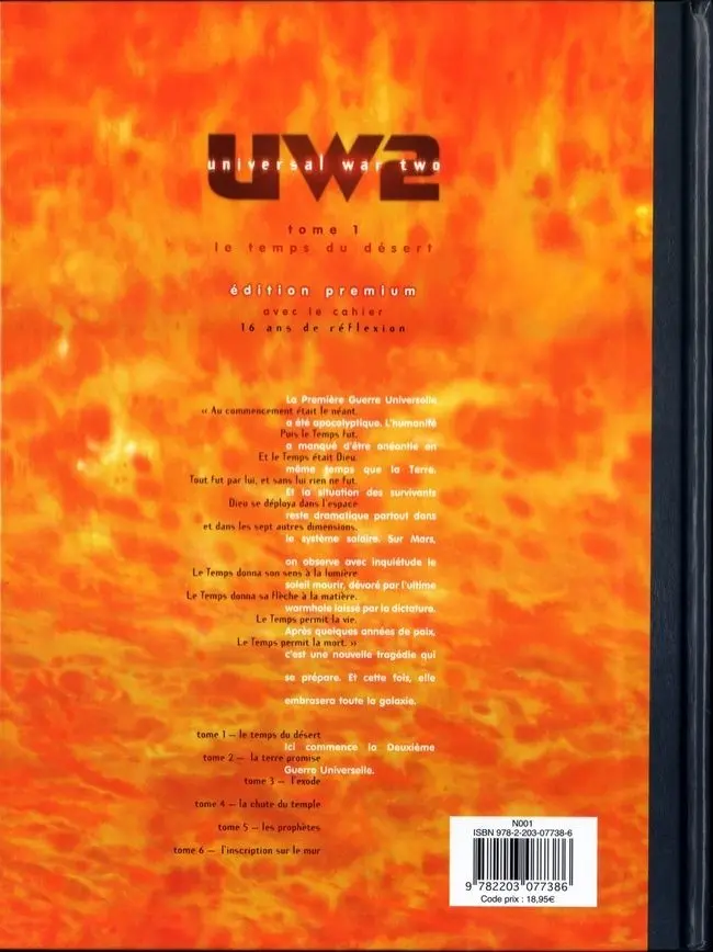 Verso de l'album Universal War Two Tome 1 Le temps du désert