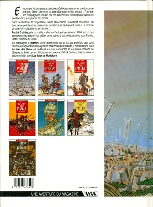 Verso de l'album Le Vent des Dieux Tome 2 Le ventre du dragon