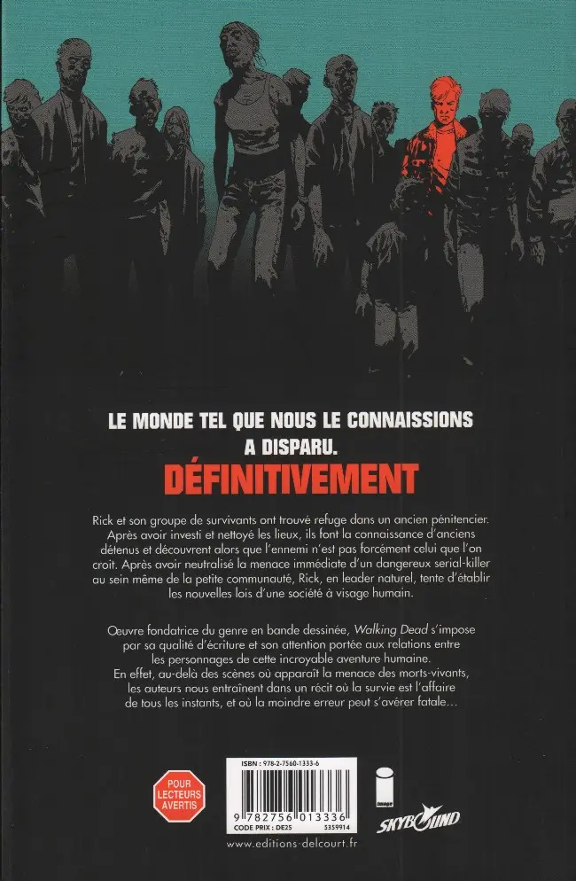 Verso de l'album Walking Dead Tome 4 Amour et mort