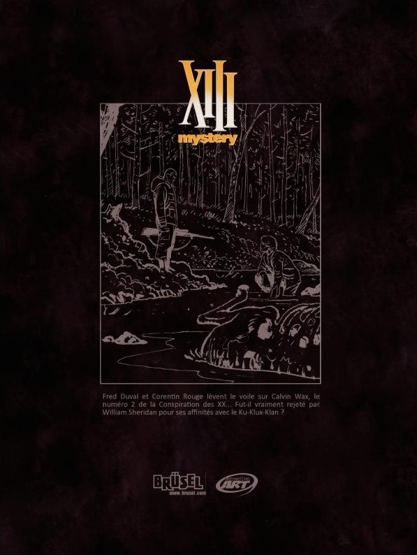Verso de l'album XIII Mystery Tome 10 Calvin Wax
