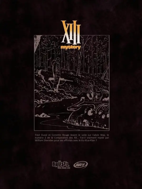 Verso de l'album XIII Mystery Tome 10 Calvin Wax