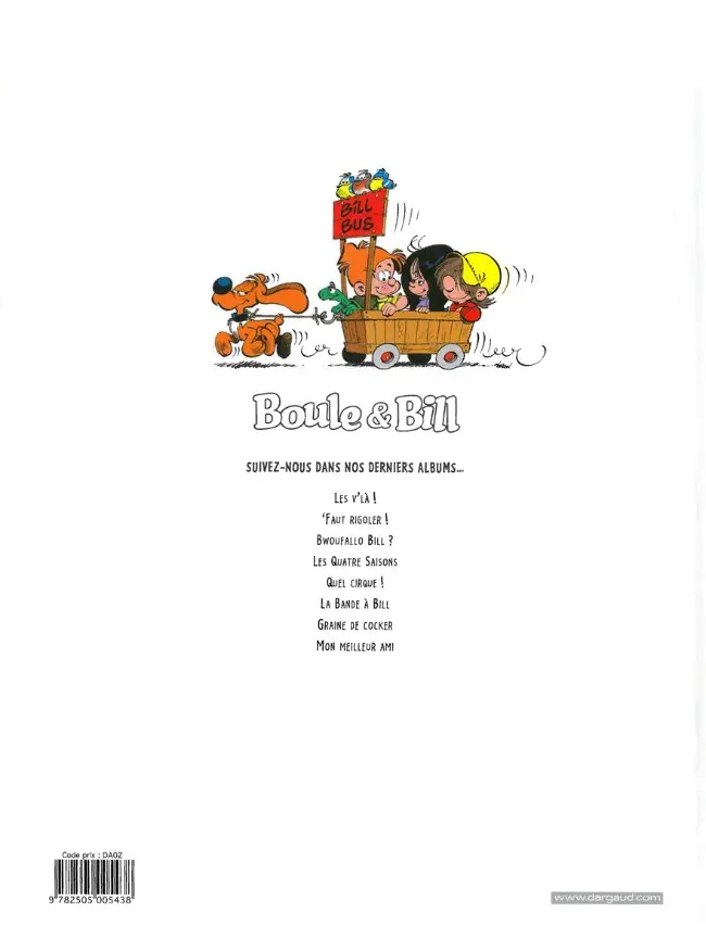 Verso de l'album Boule & Bill Tome 32 Mon meilleur ami