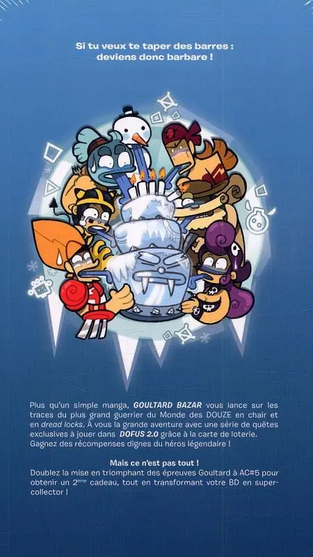 Verso de l'album Dofus Goultard bazar