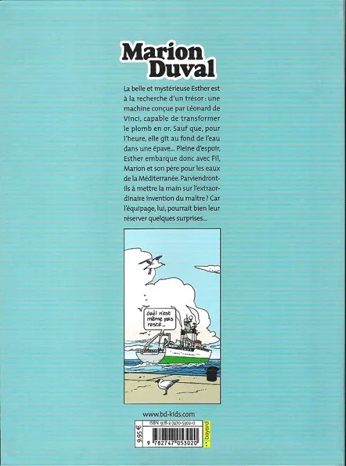 Verso de l'album Marion Duval Tome 24 Le trésor englouti