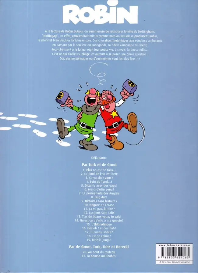 Verso de l'album Robin Dubois Tome 21 La bourse ou l'habit ?