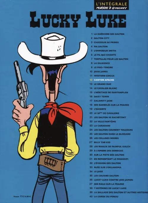 Verso de l'album Lucky Luke Tome 12 Canyon Apache