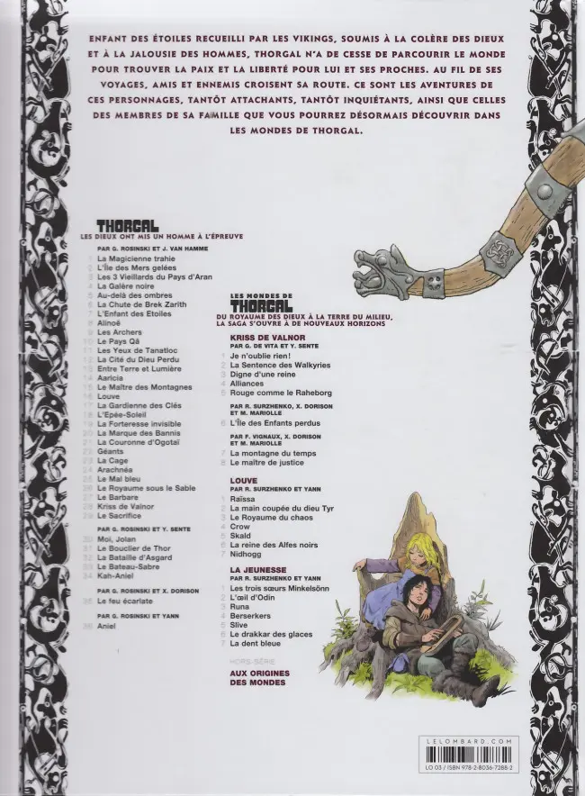 Verso de l'album Les mondes de Thorgal - La Jeunesse de Thorgal Tome 7 La dent bleue