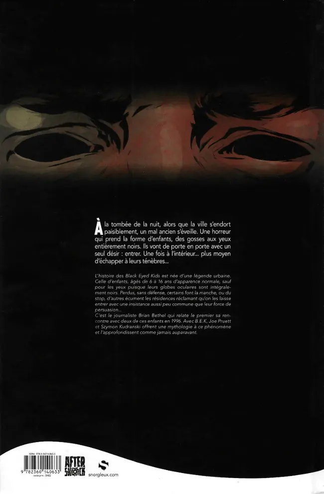 Verso de l'album Black-Eyed Kids Tome 1 La Tempête qui approche