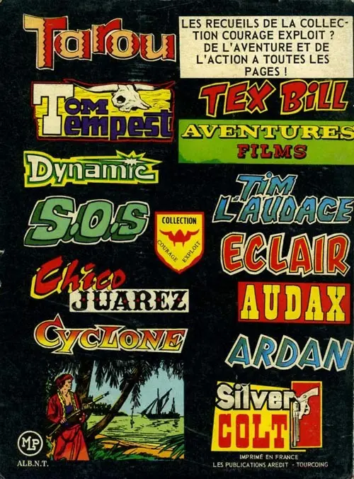 Verso de l'album Cyclone Album N° 2
