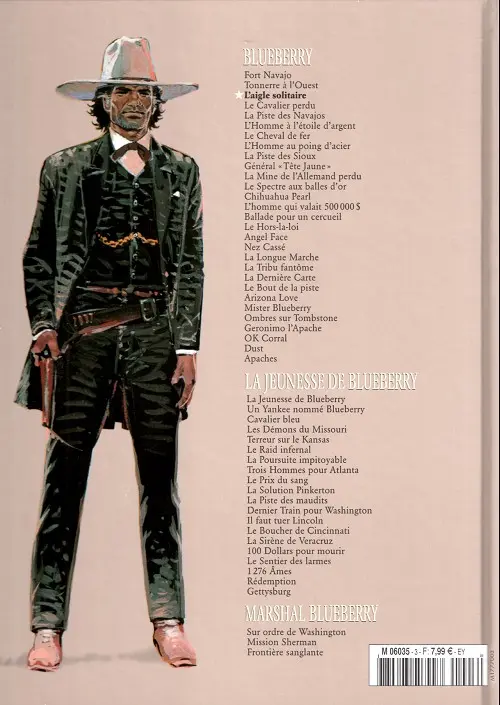 Verso de l'album Blueberry La Collection Tome 3 L'Aigle solitaire