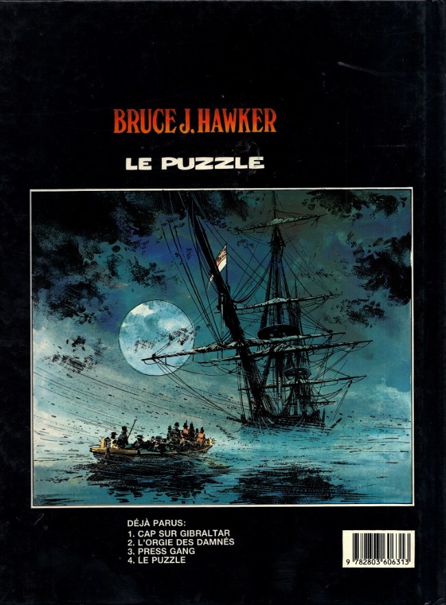 Verso de l'album Bruce J. Hawker Tome 4 Le puzzle