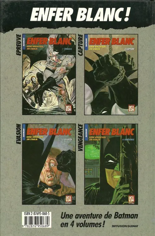 Verso de l'album Super Héros Tome 14 Batman : Enfer blanc 2/4 - Capture