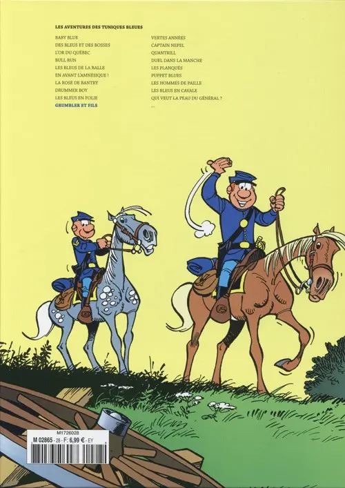 Verso de l'album Les Tuniques Bleues La Collection (Dupuis) Tome 33 Grumbler et fils