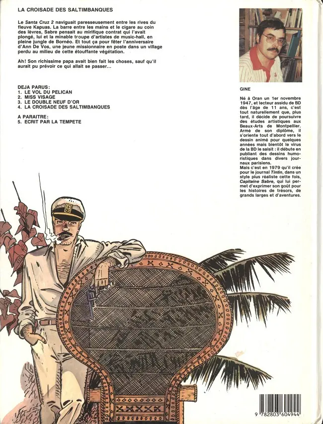 Verso de l'album Capitaine Sabre Tome 4 La croisade des saltimbanques