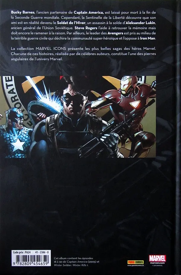 Verso de l'album Captain America Tome 2
