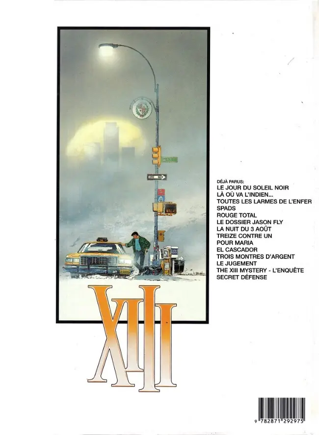 Verso de l'album XIII Tome 14 Secret défense